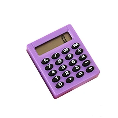 Image of funie Mini Portable Pocket 8 Digits Electronic Calculator Student School Supplies Purple