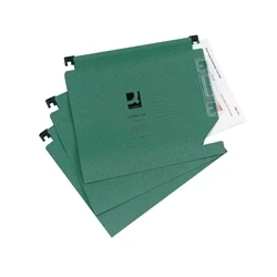 Image of Q Connect 15mm Lateral File Manilla 150 Sheet Green (25 Pack) KF01184