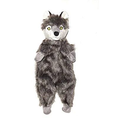 Image of Pistachio Pet Plush Dog Toy Unstuffed Squirrel With Squeaker. (Large)