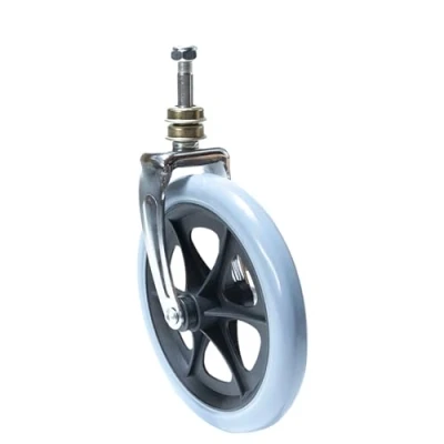Image of Wheelchair Front Wheel with Fork Drive Replacement for Wheelchairs Rollators Casters Walkers