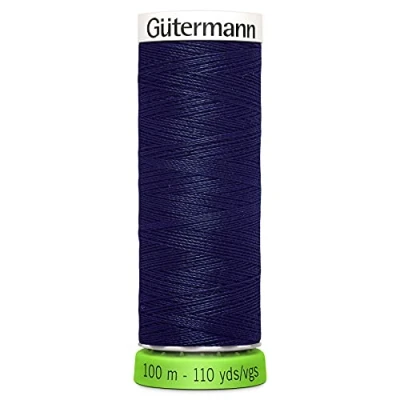 Image of Gutermann 723860 310 Sew All 100% Recycled Polyester Thread 100mtr, Navy Blue, OSFA
