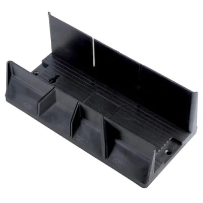 Image of Draper Maxi Mitre Box, 322mm x 102mm 100mm 48678 Wood Angle Cutting Guide Miter Tool, Blue