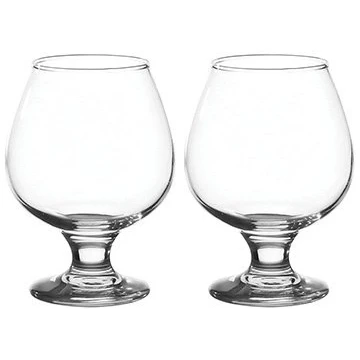 Image of Set of 2 Large 390ml Stemmed Brandy Glasses