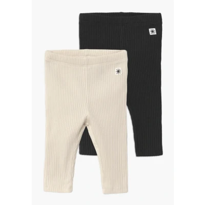 Image of Lindex 2 PACK Unisex Leggings Trousers for kids, Size: 6 9m, Off black