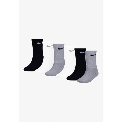 Image of Nike Sportswear Basic CREW 6 PACK Socks for kids, Size: 6.5 9.5, Black/grey/white