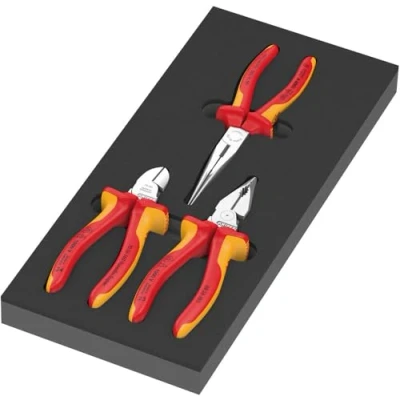Image of Wera Knipex 05150184001 9784 Foam Insert Pliers Set VDE 1, 3 Piece