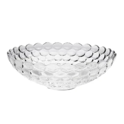Image of JUNYFFF Large Glass Crystal Fruit Bowl Candy Serving Decorative Home/Office Multipurpose Tray Eco Friendly Bowl, 30Cm,G