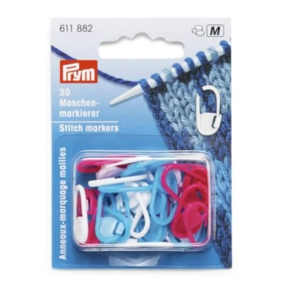 Image of Prym Stitch Markers, Pink and Blue, One Size