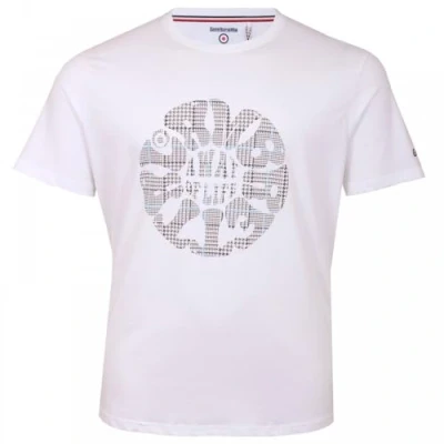 Image of Lambretta Mens Plus Size LB1319 Pow Roundel T Shirt 5XL White