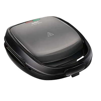 Image of Tefal SW341B Snack Time with All In One Device for Waffles And Sandwiches Including 2 Dishes Sets, 700 W, Grey/Black