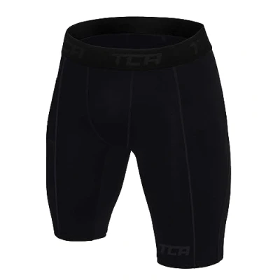 Image of TCA Men&#039;s SuperThermal Compression Base Layer Thermal Under Shorts Black Stealth, L