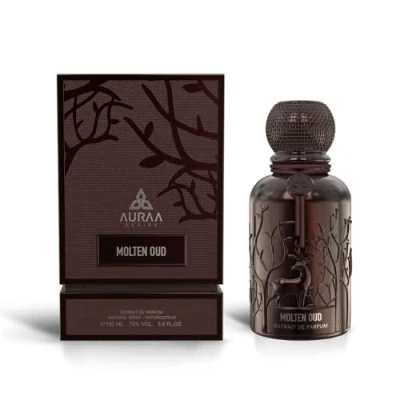 Image of Molten Oud Extrait Perfume 100ml by Auraa Desire Strong Oudy Woody Scent for Men and Women