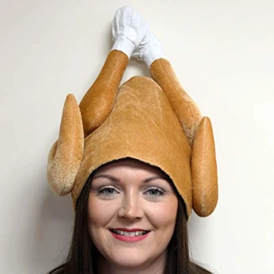 Image of POWCOG The Best Christmas Novelty Party Accessory Big Juicy Turkey Hat