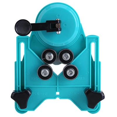Image of Drill Bit Hole Saw Guide Jig Fixture, 4mm 80mm Adjustable Diamond Opening Locator Cceramic/Glass/Marble/Tile Core with Vacuum Suction Base Sucker