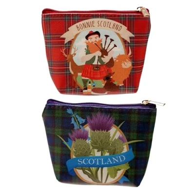 Image of Puckator Bonnie Scotland PVC Purse Ladies Women&#039;s Womens Slim Purses Wallets Wallet for Women Coin Pouch Men Card Holder with Zip Small Cash Bag Bags UK