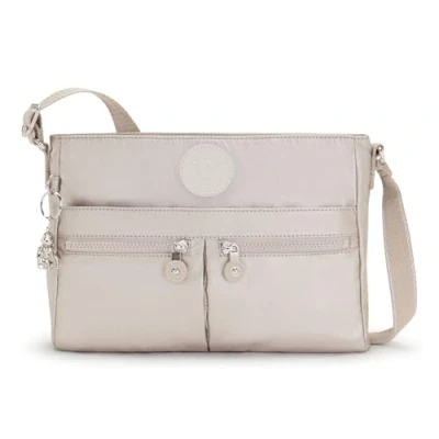 Image of Kipling New Angie Small Crossbody, Metallic Glow (Silver)