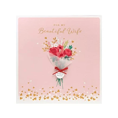Image of UK Greetings Wife Valentines Day Card With Envelope Beautiful Design