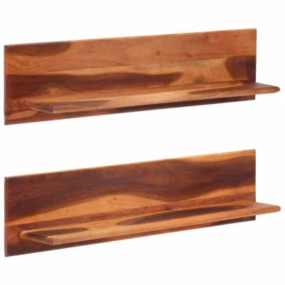 Image of vidaXL Wall Shelves 2 pcs 112x20x26 cm Solid Wood Acacia