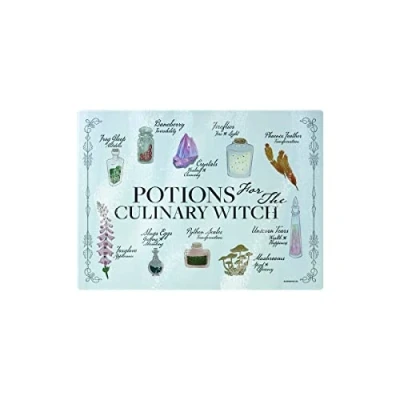 Image of Grindstore Potions For The Culinary Witch Small Rectangular Chopping Board 20x28.5cm