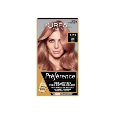 Image of L&#039;Oreal Paris Preference Hair Dye, Long Lasting, Luminous Permanent Colour, 7.23 Bali