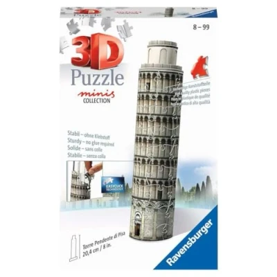 Image of Ravensburger Puzzle 3D 11247 Mini Leaning Tower of Pisa 54 Pieces from 8 Years, Multicoloured