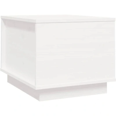 Image of vidaXL Coffee Table White 40x50x35 cm Solid Wood Pine