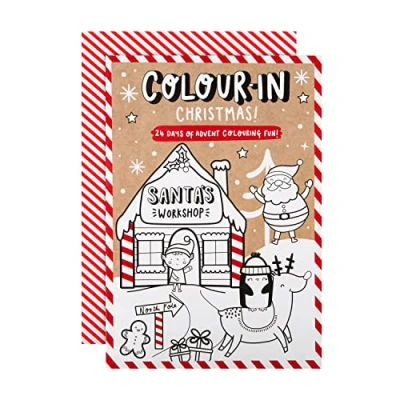 Image of Hallmark Christmas Card for Kids Fun Crayola Colour In Advent Calendar Design, 25562546, Multicoloured