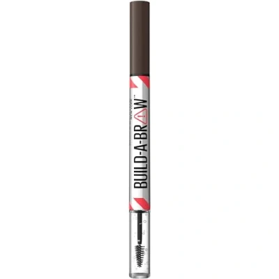 Image of Maybelline New York, Build A Brow: 2 in 1 Brow Pen + Sealing Gel, Real looking, Fuller Brows, Waterproof, Sweat &amp; Smudge resistant, 24H Wear, Vegan Formula, Shade 260: Deep Brown