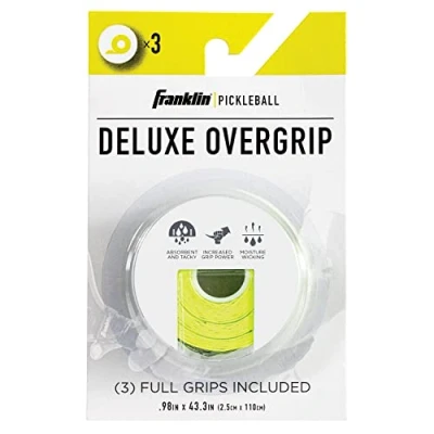 Image of Franklin Sports Pickleball Paddle Overgrips Provides Extra Grip Slight Tackiness Durable &amp; Strong Optic