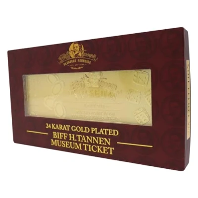 Image of Back to The Future Limited Edition 24k Gold Plated Biff Tannen Museum Entrance Ticket