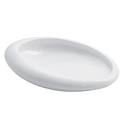 Image of Gedy G Iside Bathroom Soap Dish White, Sizes and Weight Product: 2.9X15.2X11.5 CM &amp; 0.15 kg, Solid Holder Made of Resin Sand, R&amp;D Design, 2 Year Warranty, Unique