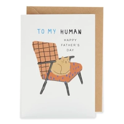 Image of To My Human From The Cat Purrfectly Cosy! Father&#039;s Day Funny Greeting Card
