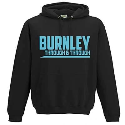Image of FootballApparelGifts Burnley Through and Premium Hoodie Gift Mens Present (Medium) Black