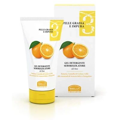 Image of Helan Linea Viso 3 Face Wash &amp; Oily Skin Cleanser to Remove Make Up, Dirt, Smog Oil Free Makeup Remover Sebum Regulating Cleansing Gel for Impure Skincare Made in Italy, 150 ml