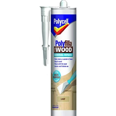 Image of Polycell Polyfilla Wood General Repair 480gm Light Cartridge
