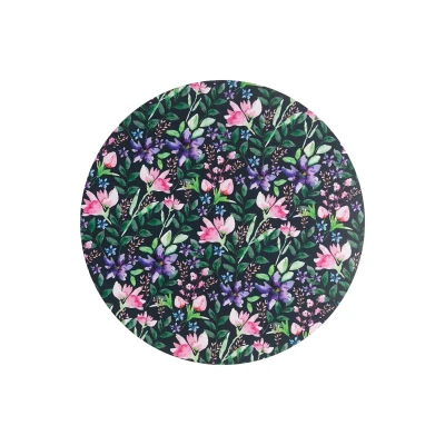 Image of Denby Set Of 6 Dark Floral Round Placemats
