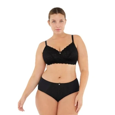 Image of Dagi Women&#039;s Underwire Fixed Strap Bra Minimiser, Black, 42C