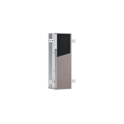 Image of EMCO Asis Plus Flush Mounted Toilet Module with Paper Holder, Bathroom Cabinet for Invisible Storage Space, Tall Push to Open Function and 3 Compartments, Door Hinge Right