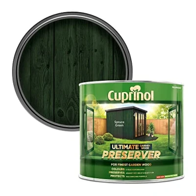 Image of Cuprinol 5206082 CUPGWPRESG1L 1L Ultimate Garden Wood Preserver Spruce Green