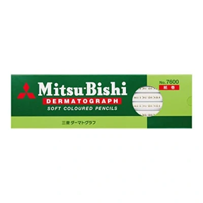 Image of Mitsubishi Pencil Uni Fat Damato Chart Dozen White K7600.1 (Input 12) (Japan Import)