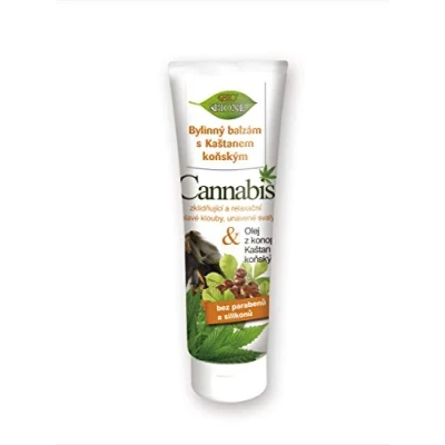Image of Bione Bio Massage Herb Balm with Cannabis and Horse Chestnut Extracts Without Mineral Oil, Silicones, Parabens 300 ml