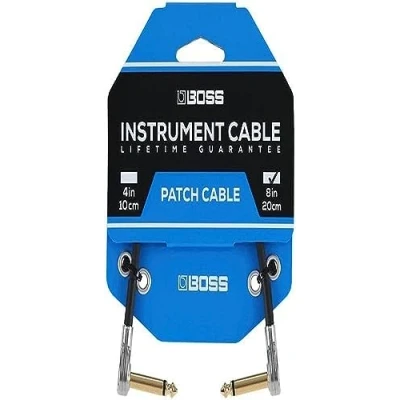 Image of BOSS Bpc 8 8In/20Cm Length Space Saving Pedal Patch Cable with Slimline Pancake Plugs for Pedalboards