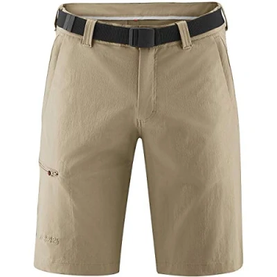 Image of maier sports men&#039;s Huang hiking trousers, outdoor shorts with integrated belt, trekking pants