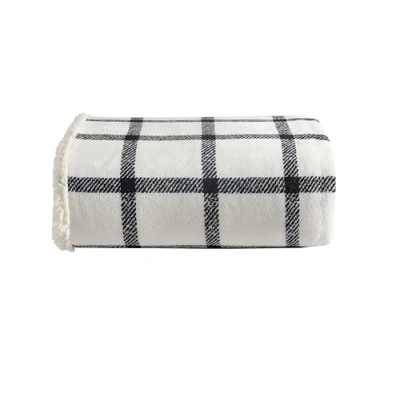 Image of Eddie Bauer Throw Blanket, Super Soft Reversible Sherpa Fleece Bedding, Ideal Christmas &amp; White Elephant Gifts, Cozy Plaid Blankets for Couch (Bunkhouse Beige, Throw)