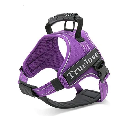 Image of WINHYEPET True Love Dog Harness Reflective Pet Adjustbale for Running Walking Padded Soft Mesh Dogs Vest Easy Control Small Medium Large Pets TLH5753(Purple,S)