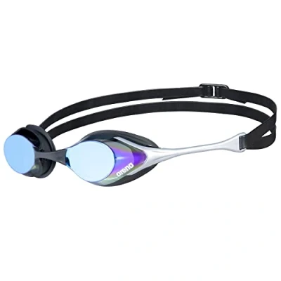 Image of arena Cobra Original Swipe Mirror Unisex Adult Racing Swimming Goggles, Pool Goggles with Lenses, Anti Fog UV Protection, 4 Interchangeable Nose Bridges