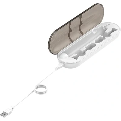 Image of ABS Portable Electric Toothbrush Charger Charging Case for Philips SONICARE Diamond Clean (White 1m Cable)