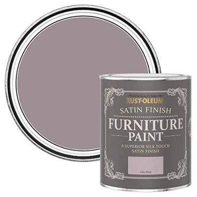 Image of Rust Oleum Purple Furniture Paint in Satin Finish Lilac Wine 750ml