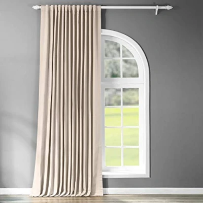 Image of HPD Half Price Drapes Extra Wide Room Darkening Curtains 100 X 120 (1 Panel), BOCH 120601 DW, Egg Nog