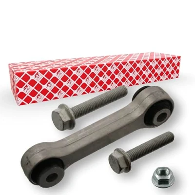 Image of 8K0411317B, 8K0411317BS1 Anti roll bar link FEBI BILSTEIN 37276 Front Axle Left, Right 110mm with lock nuts bolts/screws Aluminium